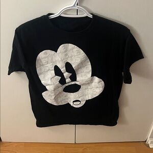 Disney Black and White Mickey Mouse Kids Tee
